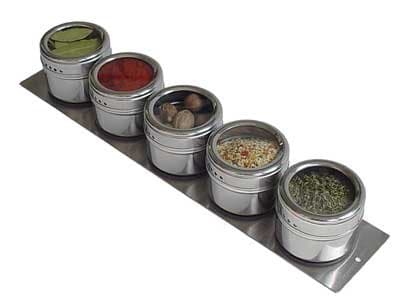 Magnetic 5 Canister Spice Rack