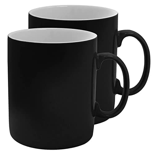 Serami Extra Large 28oz Ceramic Coffee Mug - Black Big Cup - Large Handle, Tea Mug for Coffee Lovers - Oversized Mugs - Perfect for Home, Office, Kitchen Set (2 pack)