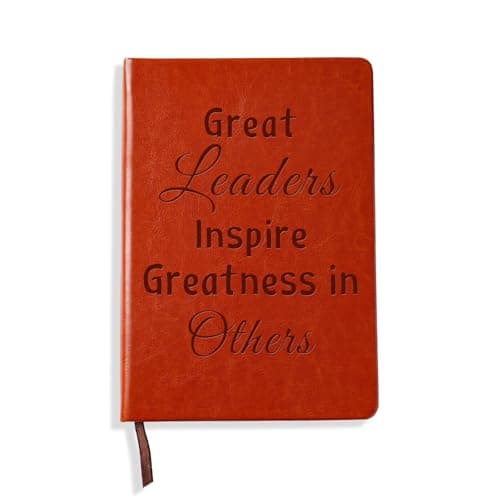 Boss Appreciation Gift Mentor Gift Notebook Great Leaders Notebook Leader Supervisor PM Mentor Retirement Gift Coworker Farewell Leather Journal Notebooks (Great)