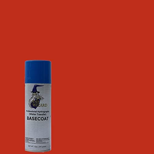 Dip Wizard Hydrographic Paint 12 Ounce Aerosol Spray Can Base Coat Hydro Graphic Film Water Transfer Printing Hydro Dipping Dip Paint (Blaze Orange)