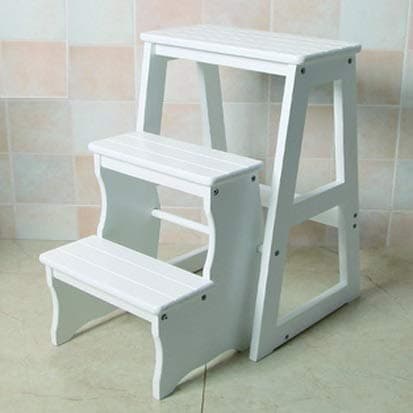 Wood Folding Step Stool For Adults Kids Kitchen Small Ladders Foot Stools Indoor Portable Shoe Bench/Flower Rack