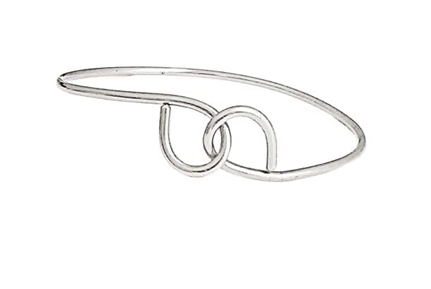 Sterling Silver Infinity Knot Bangle Bracelet. Bride Bridesmaid 25th Silver Anniversary Mothers Day Birthday Valentines Gift for Her