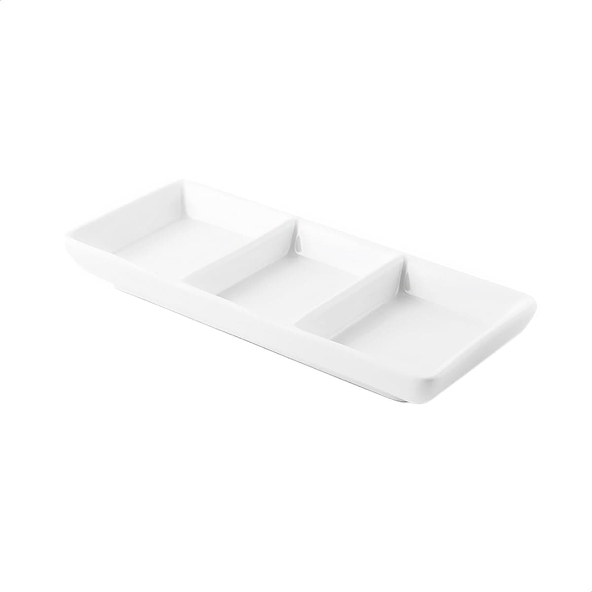 Ceramic Serving Platters, 3-Compartment Appetizer Serving Trays – White SP9204 (1)