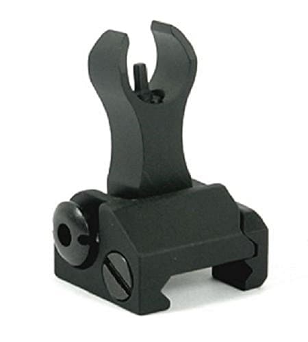 Green Blob Outdoors HK Back Up FRONT, Flip Up, Folding, Iron Sight Tactical Sight for Picatinny Rails, Tritum, Black BUIS