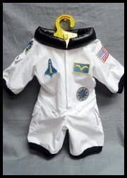 Teddy Bear Space Shuttle WHITE Astronaut Space Flight Suit Fit 14" - 18" Build-a-bear and Make Your Own Stuffed Animals