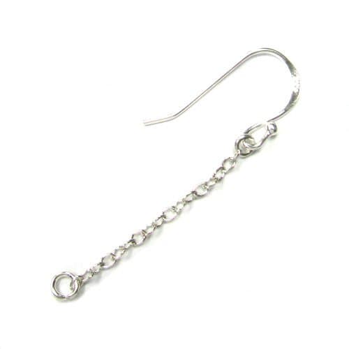 Dreambell 4 pcs .925 Sterling Silver Ear Wire Link Chain Extender Earring French Hook/Dangle Charm Connector/Findings/Bright