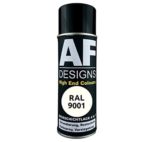 Alex Flittner Designs Rust Protection Paint 4-in-1 RAL 9001 Cream White Metal Protective Paint Spray Rust Protection Paint Spray Can