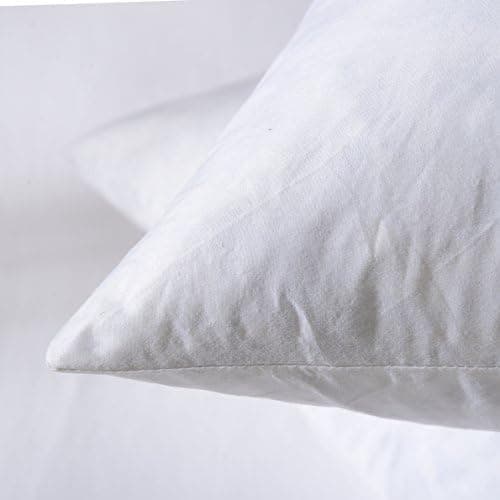 Euro Pillow Inserts 28x28 - Down Feather Pillow Inserts-Cotton Fabric-Set of 2-White.