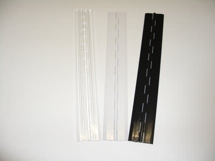 Plastic Piano Hinge - Pack of 100 Hinges - Color: Black