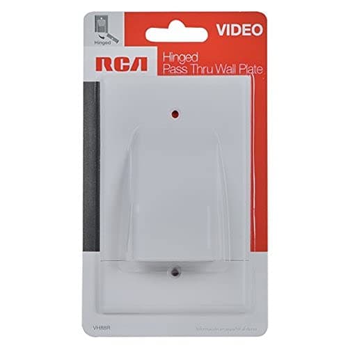 RCA Premium Hinged Pass Thru Wall Plate (VH88R)