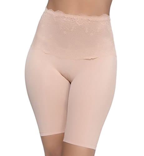 QT Intimates Medium Control Long Leg Shaper Tummy Control Lace Band #230