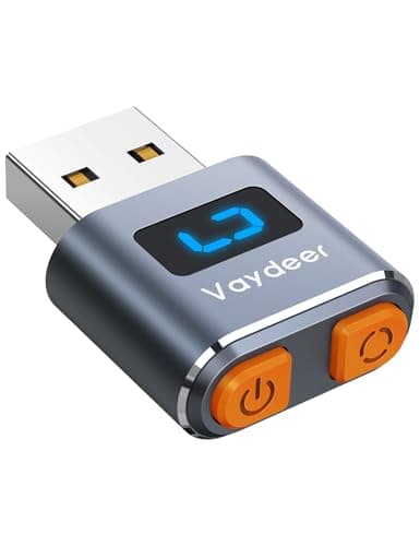 VAYDEER Tiny Mouse Jiggler USB Port Mouse Mover Supports Multi-Track, Driver-Free, Plug-and-Play with ON/Off Switch