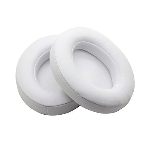 Memory Foam Protein Leather Ear Pads Earbuds Cushion Replacement for Beats Studio 2.0 Wired/Studio 2.0 Wireless B0500 / B0501 Headphone (White)