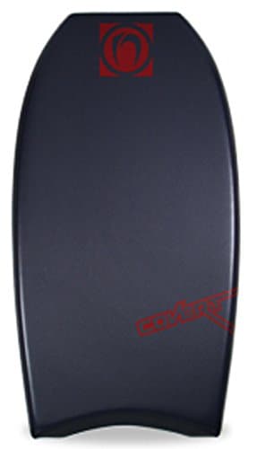 Nomad Covert PE 40 Crescent Tail Bodyboard - Yellow deck, Black rails, Light Blue bottom