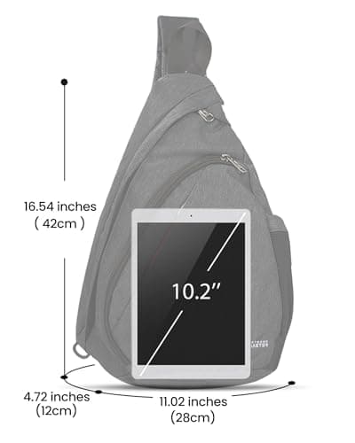 OutdoorMaster Sling Bag Backpack Multipurpose Daypack Book Bag for Men Women Gray