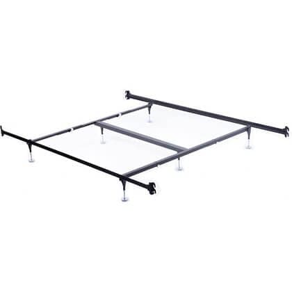 Products Hook-On Bed Frame with Headboard & Footboard Brackets W/Adjustable Guides Queen King