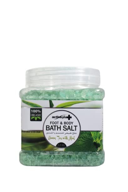 ACTIVE PLUS FOOT & BODY BATH SALT (GREEN TEA WITH MINT) 1.2KG