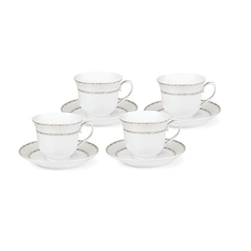 Lorren Home Trends Silver-Design Coffee Set | 6oz. (Set of 4)