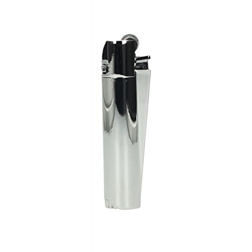 Clipper Classic Metal Flint Pipe Lighter - Silver Shiny Lighter