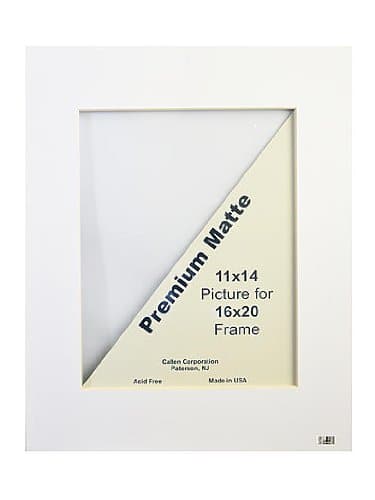 Pre-Cut Mats white 16 in. x 20 in. pack of 10