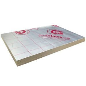 2400 x 1200 x 25mm Celotex/Xtratherm Foiled Faced Insulation Board