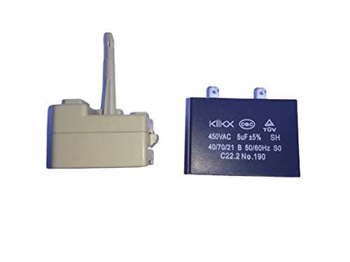 PBROS Compressor Relay Overload with Capacitor Suitable for Samsung Refrigerator (180 L to 350 L, Black)