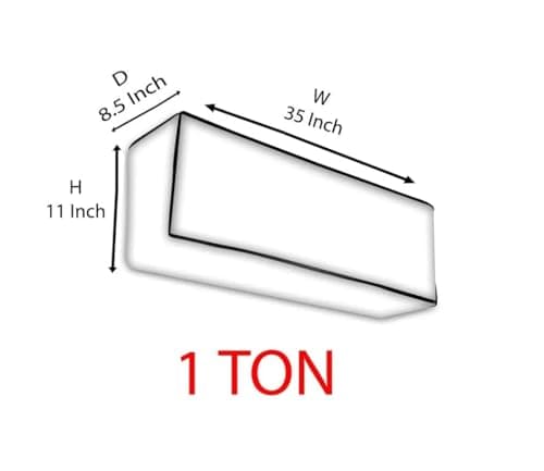 Polyester Split Ac Cover Indoor Unit For 1 Ton Capacity Ac, All Weather Cover/Attractive Digital Prints/Dustproof/Water Resistant Split Ac Cover (Grey Blue White Flower)