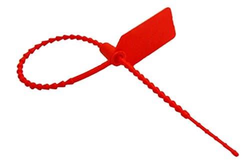 Security Tag Seal/Fire Seal Fastener - Different Pack Sizes & Colours Available (Red, 25 Pieces)