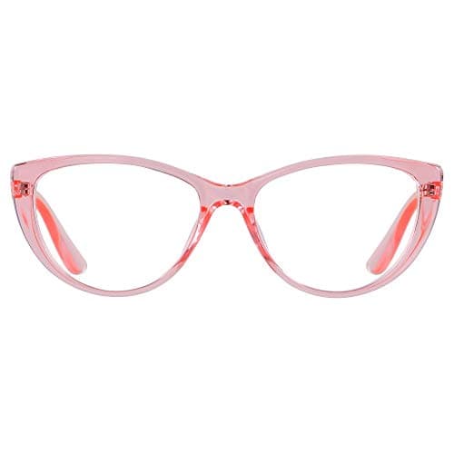 Blue Light Blocking Glasses Women Bluelight Blocker Computer Cateye Clear Cat Eye Eyeglasses Frame Pink ANDWOOD