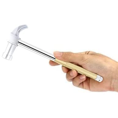 6-In-1 Multifunctional Metal Mini Hammer, Small Nesting and Screwdriver Set, Portable Steel Mini Hammer Ideal (Silver Yellow)