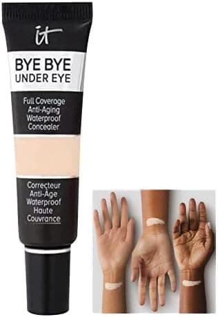 Bye Under Eye Full Coverage Waterproof Concealer, Neutral Medium, Bye Bye Under Eye Full Coverage Anti-Aging Waterproof Concealer, Matte & Poreless Ultra Blendable 12ml (Light10.5) (A)