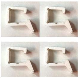 ELFA Mesh Wire Drawer in & Out Stops White Package of 4