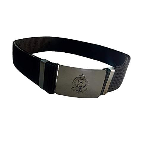 Security Guard Utility Belt with Sturdy 'S' Buckle — Heavy-Duty Adjustable Black Nylon for Law Enforcement and Tactical Gear, Free Size