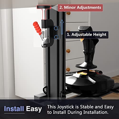 DIWANGUS Joystick Desk Mount, Hotas Mount for Flight Sim Game Joystick Compatible with Thrustmaster T16000M FCS / TCA / T.Flight HOTAS One / 4 / X, Logitech G X52 / X52 Pro/ X56