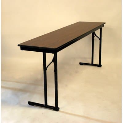 Rectangular Folding Table Frame Finish: Black, Table Top Finish: Windsor Mahogany, Size: 29" H x 24" W x 72" D