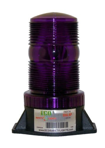 B6L4PAC 85-265V AC LED EMERGENCY WARNING SAFETY LIGHT BEACON STROBE EFFECT 110V 120V 220V 240V (VIOLET)