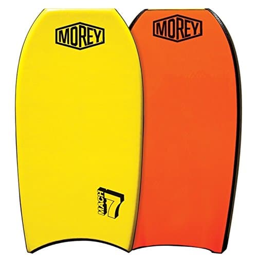 Morey Bodyboards Mach 7 Polyethylene (PE) 1 Stringer Crescent Tail Body Board 39" - Yellow Deck