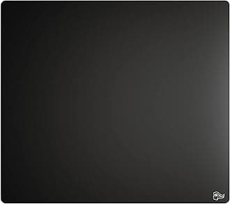 GLORIOUS Gaming Elements AIR Gaming Mousepad - Ultra-Fast Hard Pad, Near Frictionless Surface for Pure Speed, Ultra Thin (0.5mm), Adhesive Base (Easily Removable), AIR (430 x 380 x 0.5mm) - Black