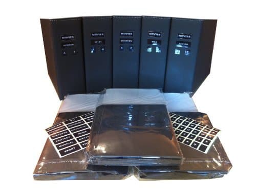 DVD Binder & Sleeves Bulk Storage Pack for 100 DVDs (Black)