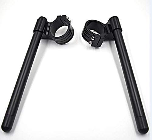 Motorcycle Clip ons Handlebar diameter 43mm 2 piece Split Clip-ons assembly with 7/8" Bars Adjustable handlebars Universal cafe Racer handlebars