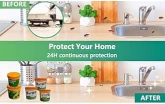 SEINON'S 12pcs Cockroach Killer Gel for Home Strong Kitchen | Anti Cockroach Gel & Insects Killer for Kitchens, Rooms, Cabinets, Bathrooms| Easy & Safe to Use | Eco friendly | 12 pcs BOX