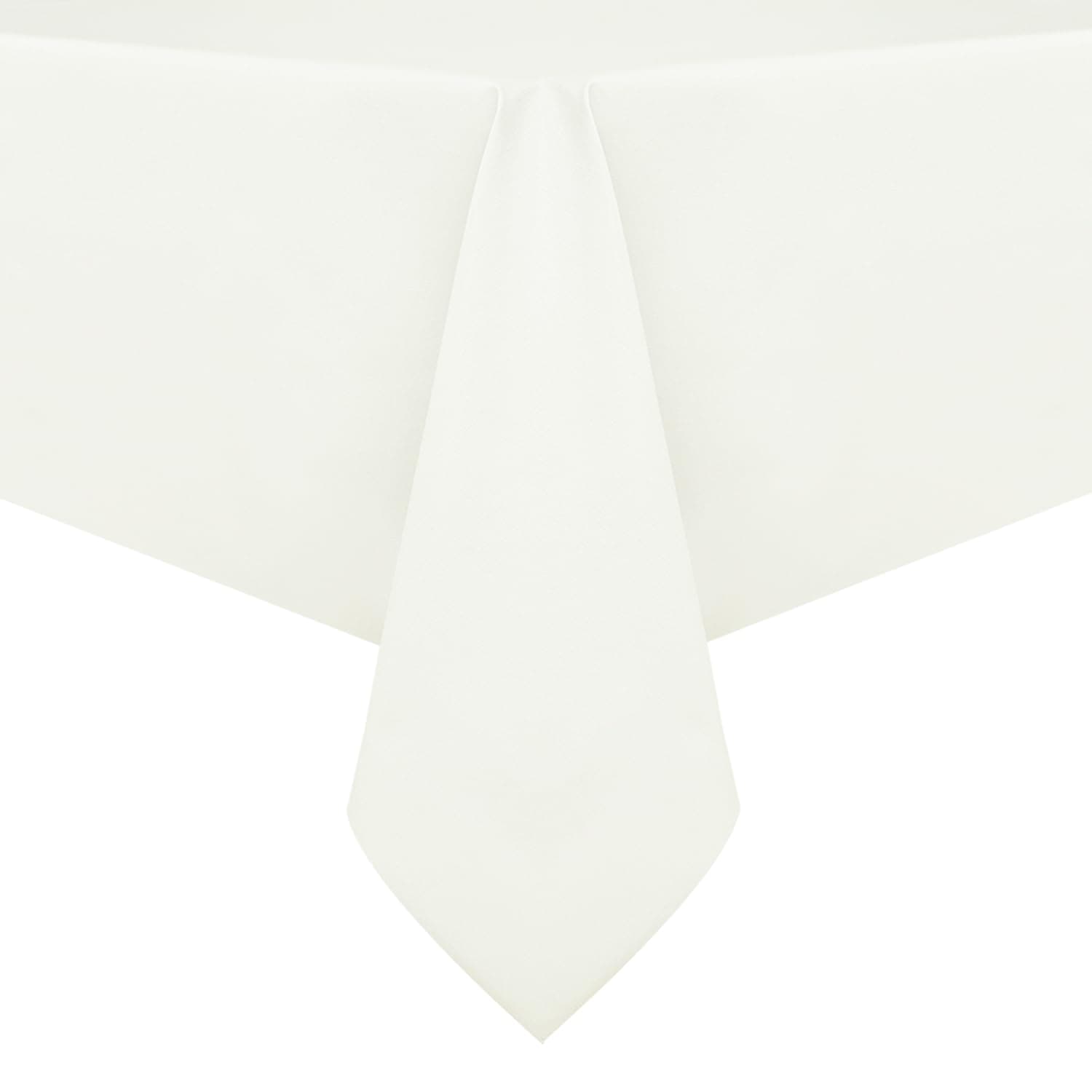 Romanstile 100% Waterproof PVC Tablecloth, Rectangle Oil Spill Proof Stain Resistant Vinyl Table Cloth, Wipe Clean Plastic Table Covers for Kitchen/Dining/Parties - 60 x 84 Inch, Ivory