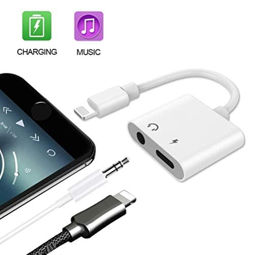 Headphone Jack Adapter 3.5mm Audio and Charge Splitter Adapter Dongle