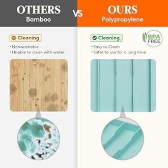 Lifewit Utensil Drawer Organiser, Expandable Large Cutlery Tray for Kitchen, Adjustable Silverware Flatware Holder, Plastic Kitchen Spatula Tools and Gadgets Storage Divider, 2 Pack, Turquoise