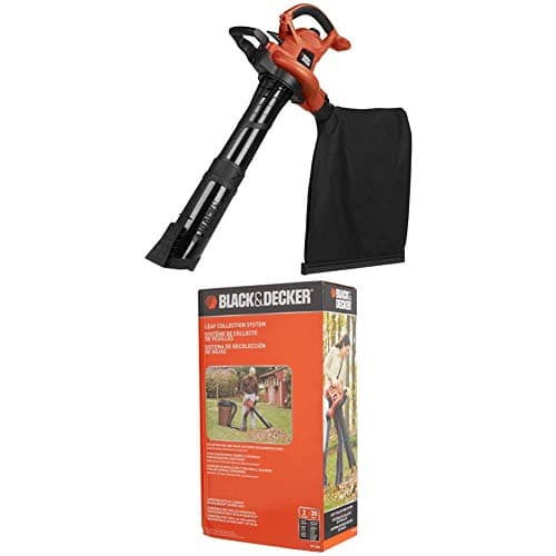 BLACK+DECKER 3-in-1 Electric Leaf Blower with Blower/Vacuum Leaf Collection System (BV6600 & BV-006L)