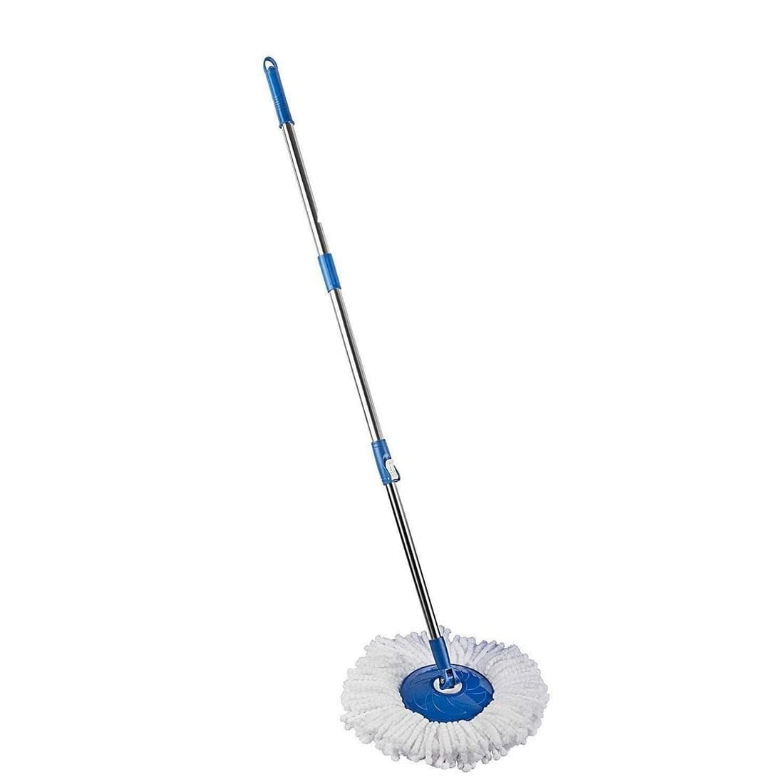 Nook Store Spin Mop Broom Handle Stick with Microfiber Head Refill Stainless Steel Pole for 360° Floor Cleaning (Random Colors)
