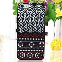 iWaii - Smooth Fit Case for iPhone 5 Case (Aztec Tribal iphone 5 Case Design) - Modern Aztec Ceremony Style