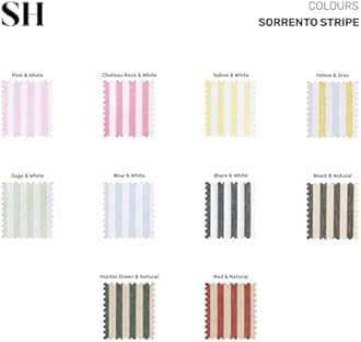 Solino Home Linen Square Tablecloth 52 x 52 Inch - Sorrento Stripe, 100% Pure Linen Blue and White Table Throw - Machine Washable Tablecloth for Winter, Spring, Easter