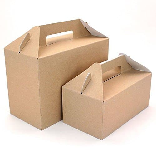 5 Brown Picnic & Party Gable Boxes - sml