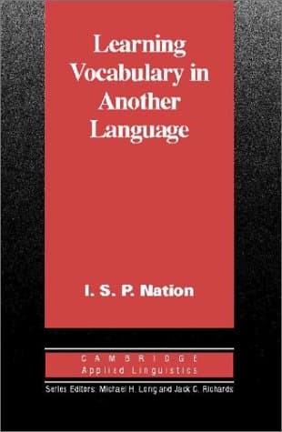 Learning Vocabulary in Another Language (Cambridge Applied Linguistics)
